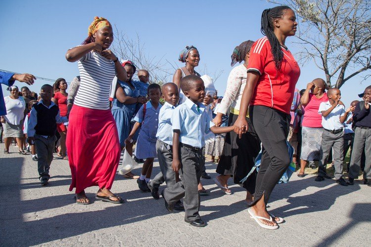 A learner beginning the school year in Khayelitsha