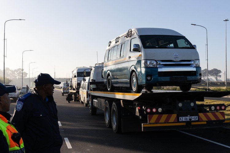 A Cape Town taxi disruption affecting ordinary movement