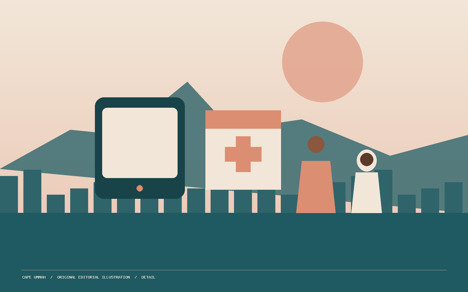 A phone, appointment calendar and community health service